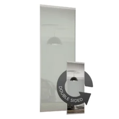 Duo Sliding Wardrobe Door Arctic White Glass / Mirror With Aluminium Frame (W)762mm