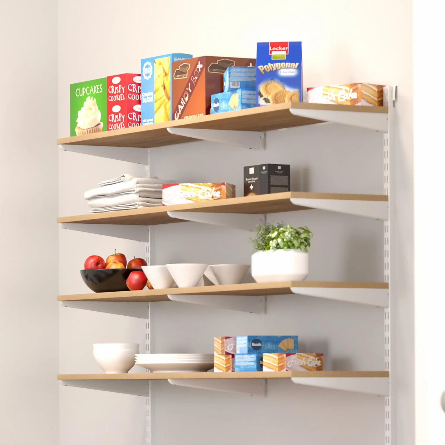 None Double Slot Bracket - White -320mm - Image 2