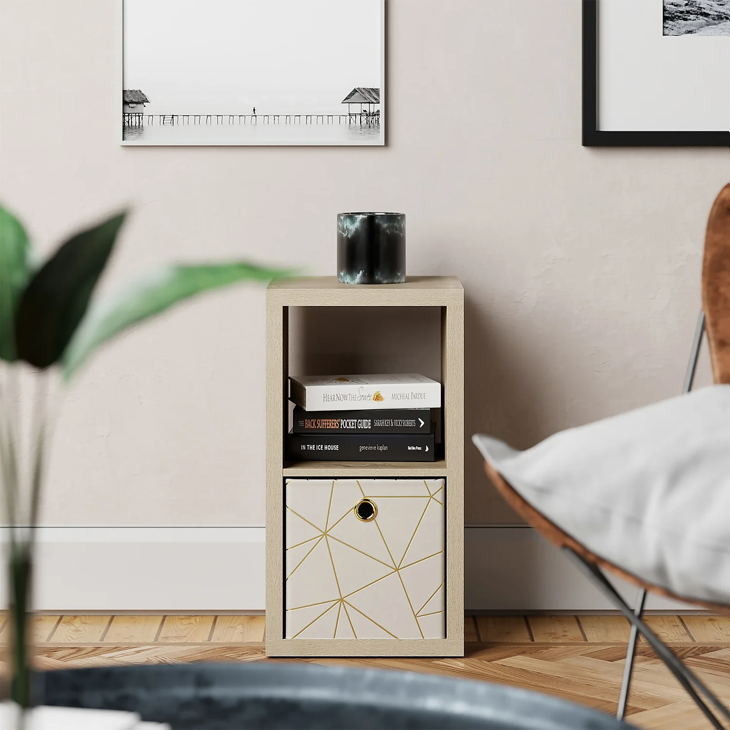 Clever Cube 2x1 Storage Unit - Oak - Image 2