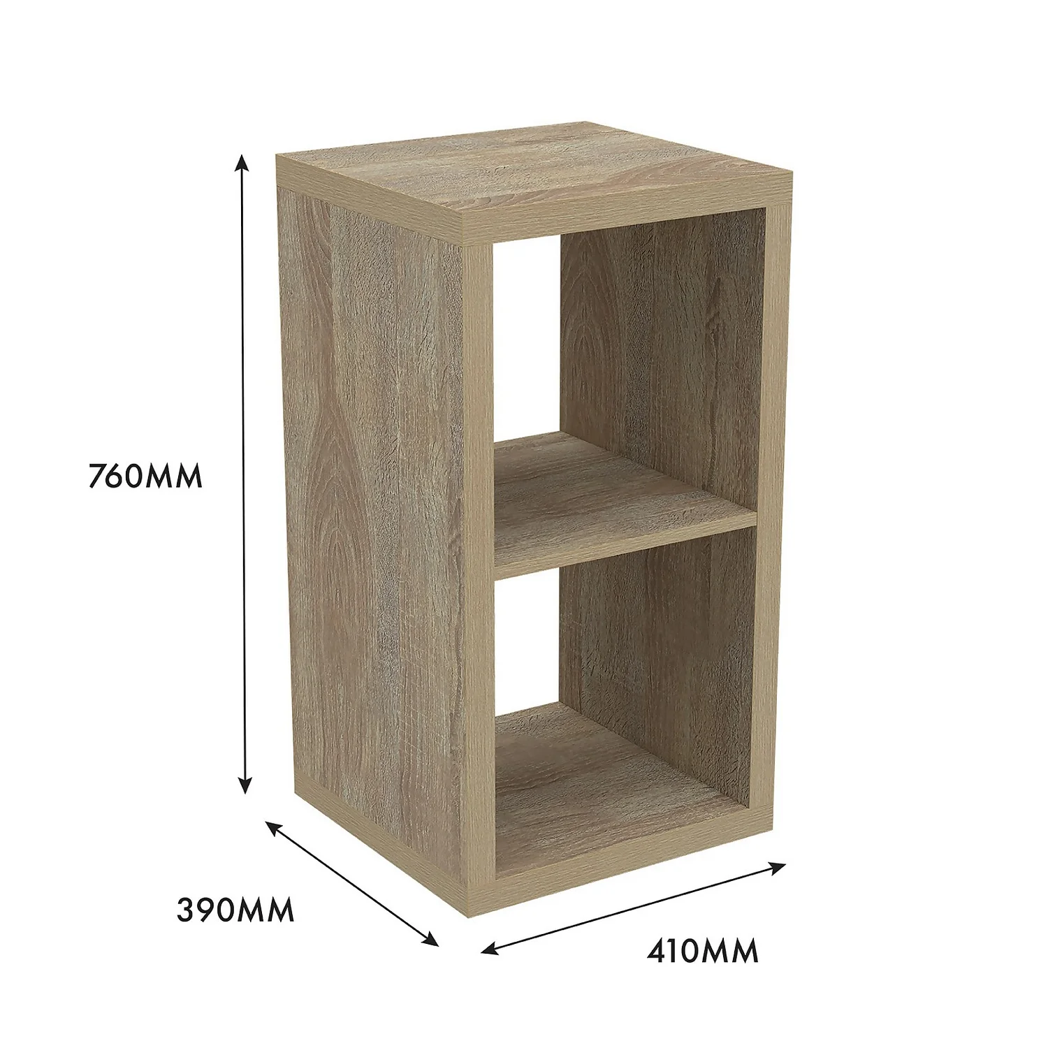 Clever Cube 2x1 Storage Unit - Oak - Image 5