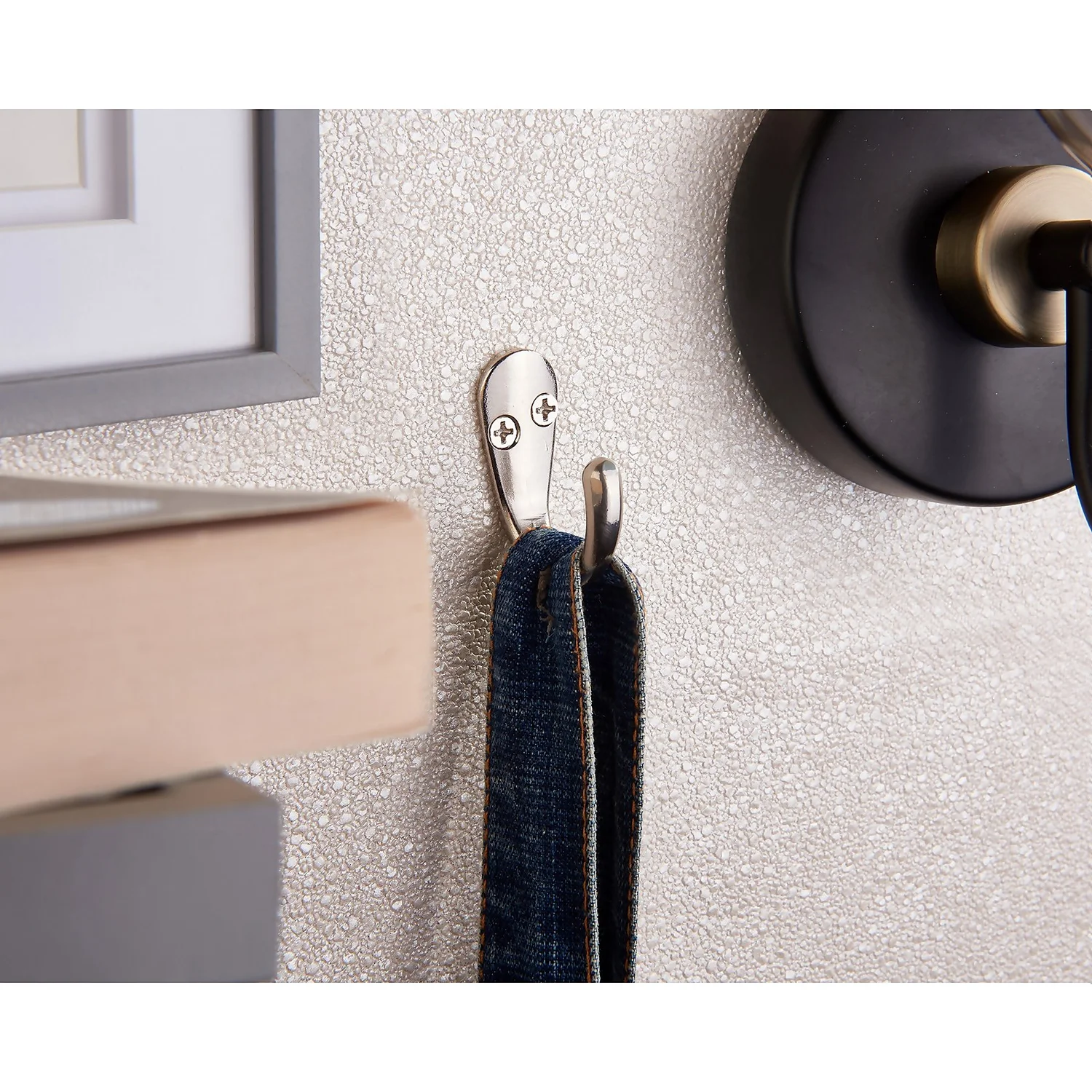 Basic Single Robe Hook - Satin Nickel - Image 3