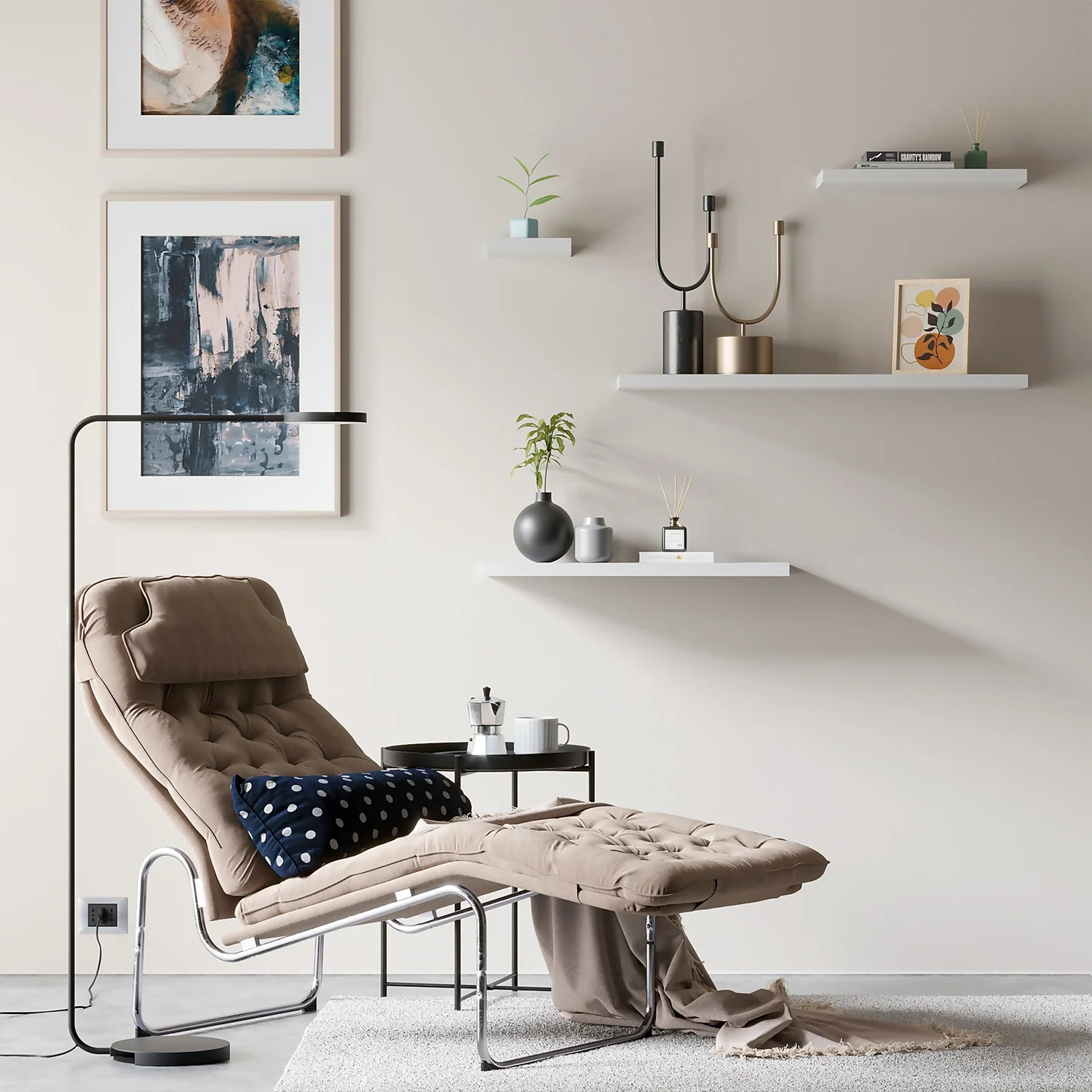 Floating Shelf - White Matt -1200 X 240 X 38mm - Image 3