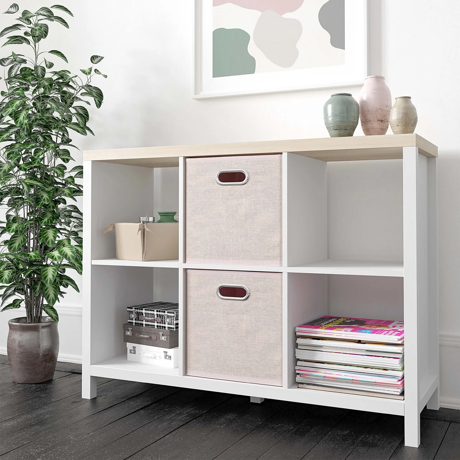Clever Cube 2x3 Storage Unit With Legs - White - Image 5