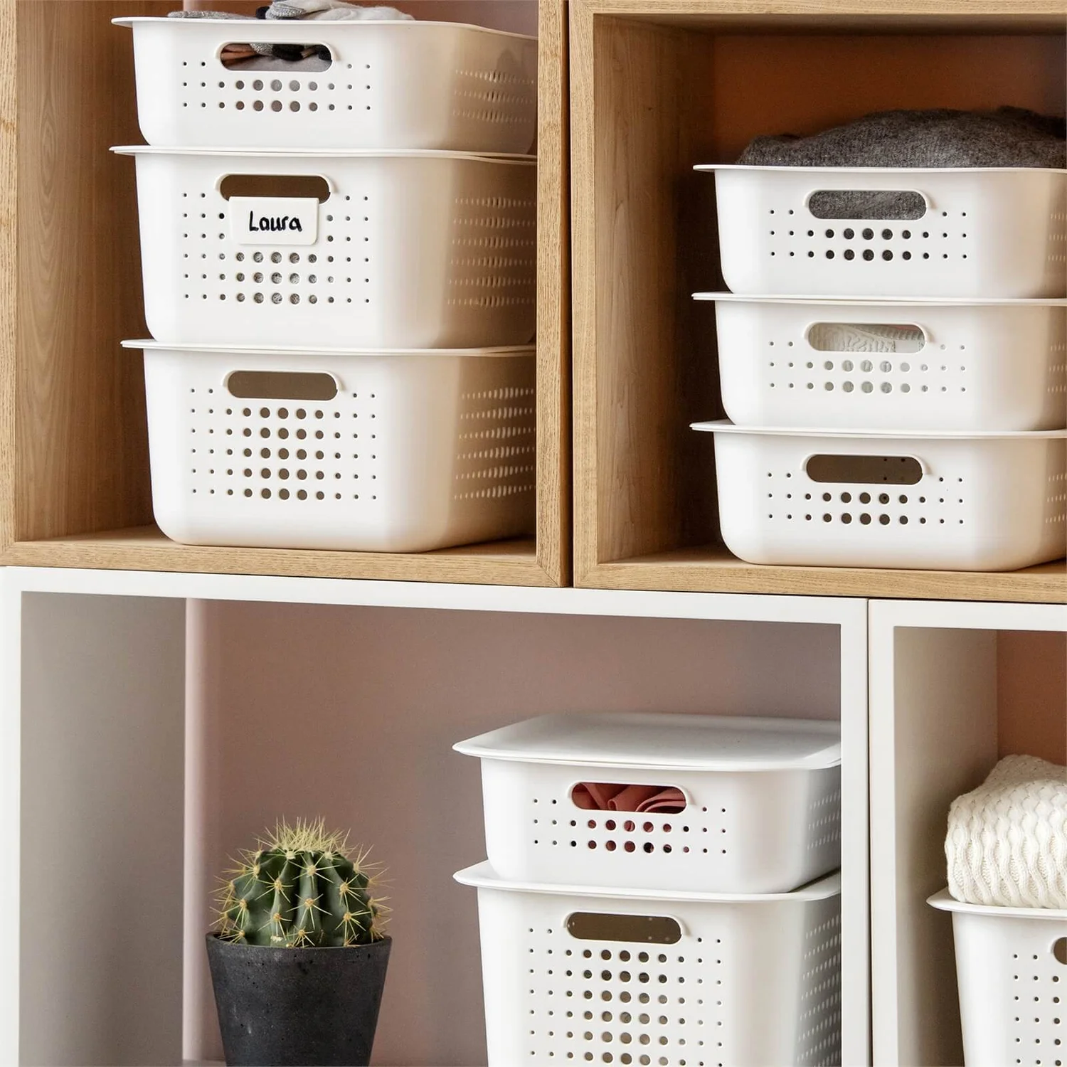 Smartstore 10L Wardrobe Basket - White - Image 5