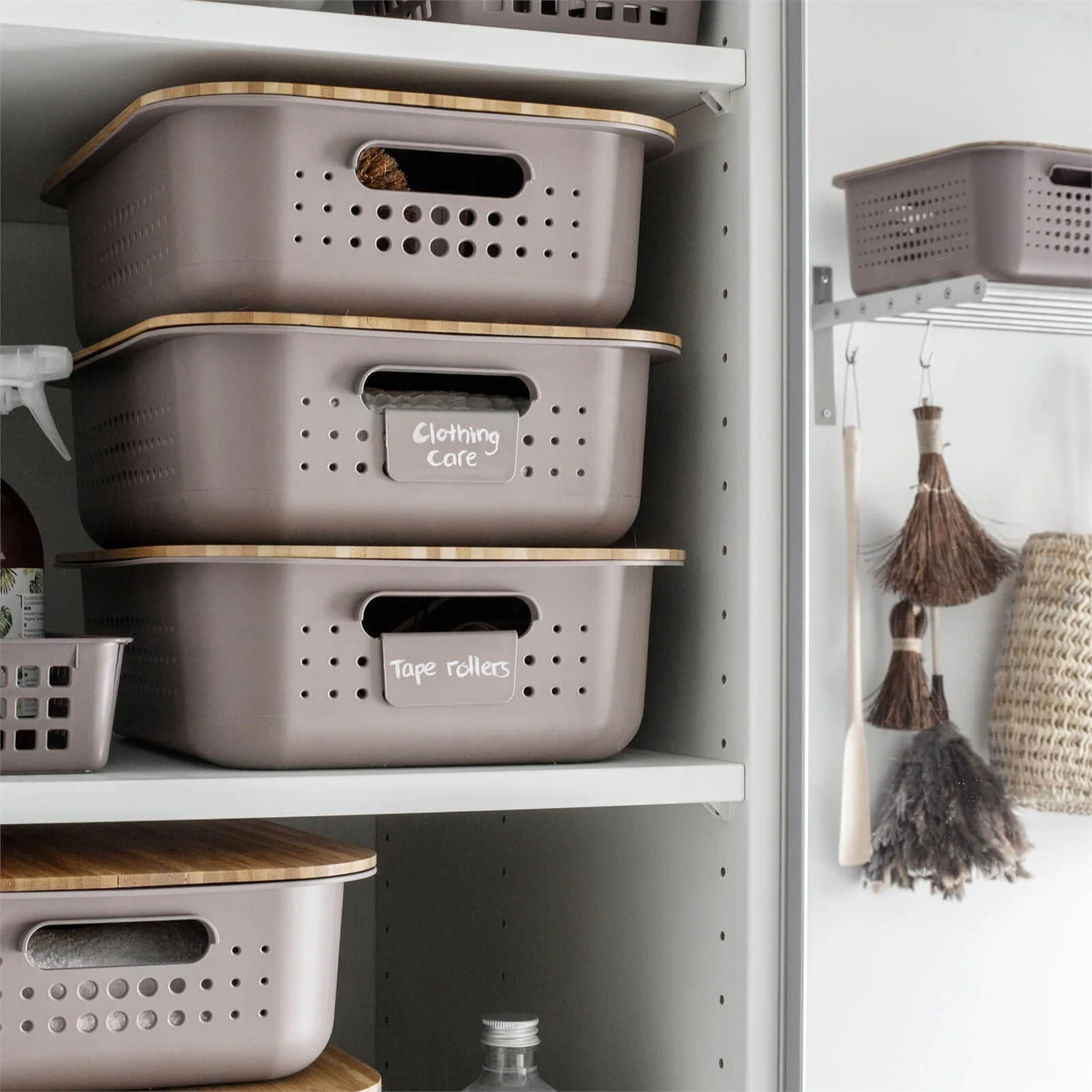 Smartstore 6L Wardrobe Basket - Taupe - Image 2