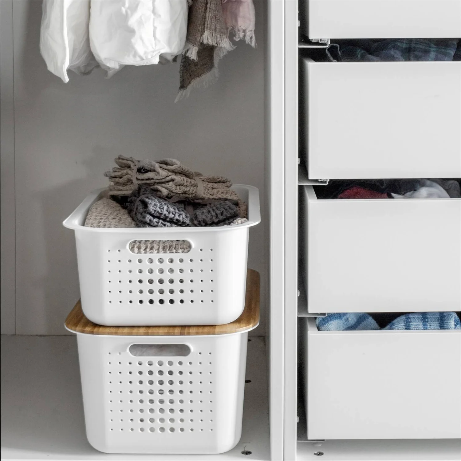 Smartstore 13L Wardrobe Basket - White - Image 5