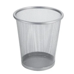 Mesh Wire Waste Bin - Silver - 5L