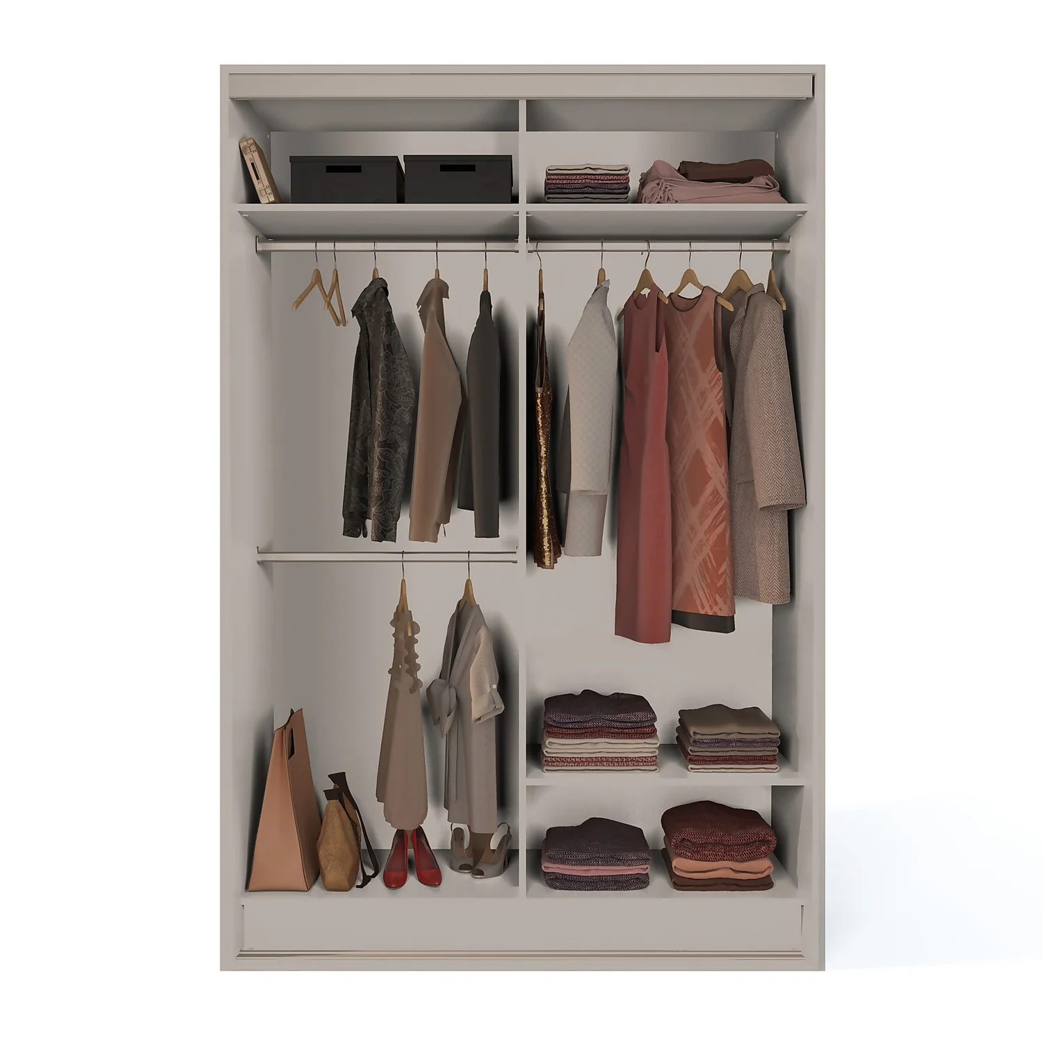 Cashmere Freestanding Sliding Wardrobe With Interiors (W)1220mm - Image 3