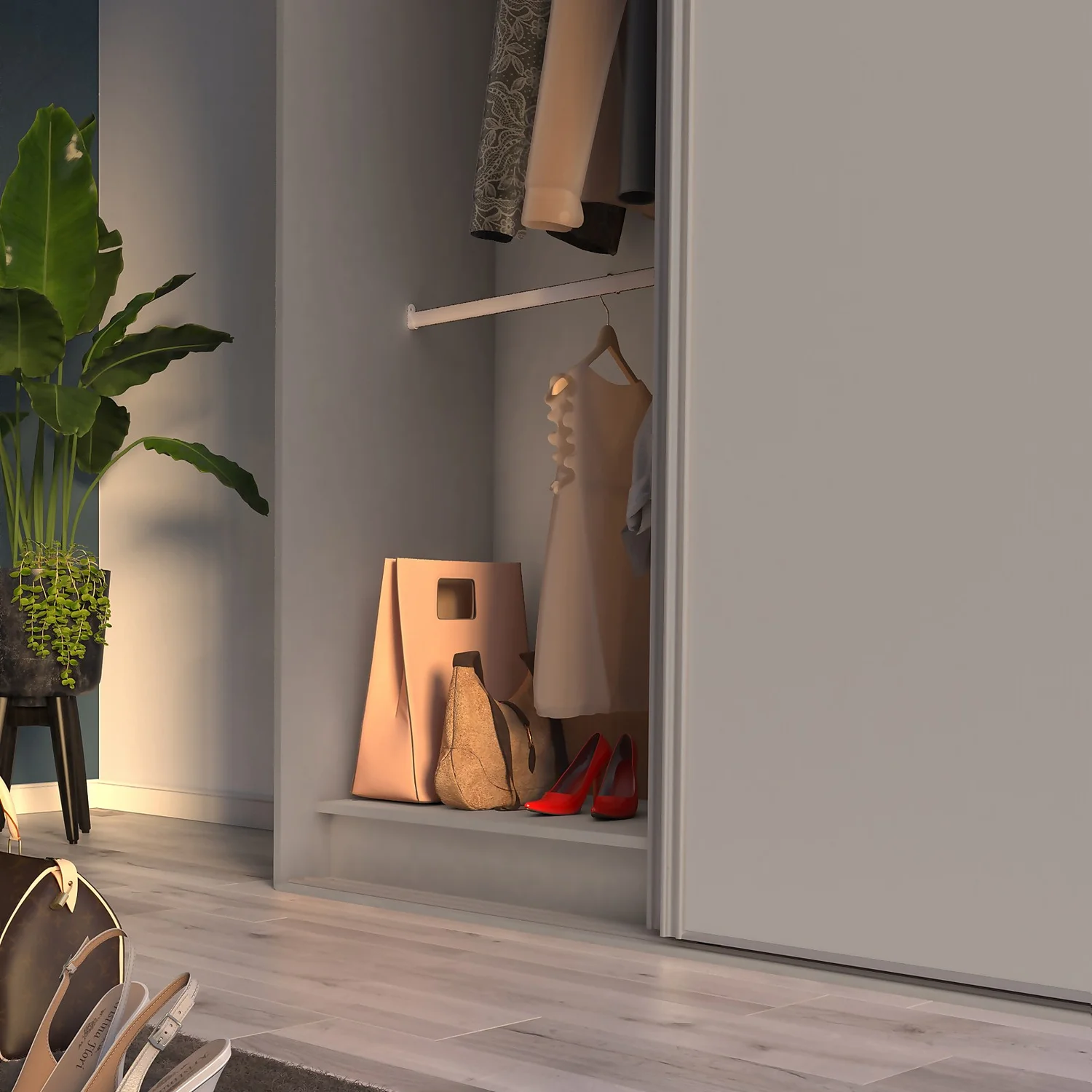 Cashmere Freestanding Sliding Wardrobe With Interiors (W)1220mm - Image 4