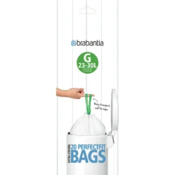 Brabantia Bin Liners - 30L - 20 Pack - White
