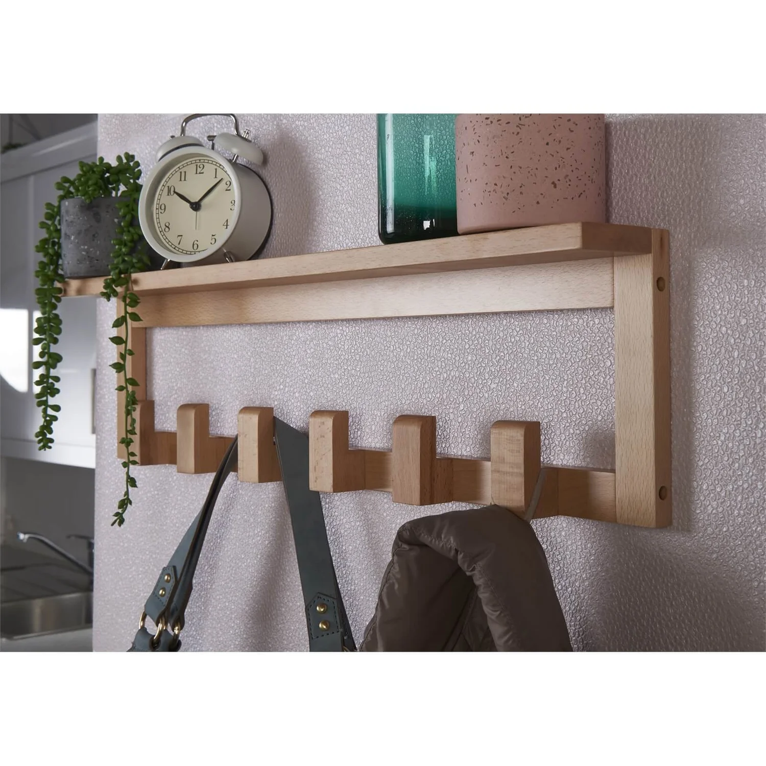 6 Beech Hook Shelf Combo - Image 3