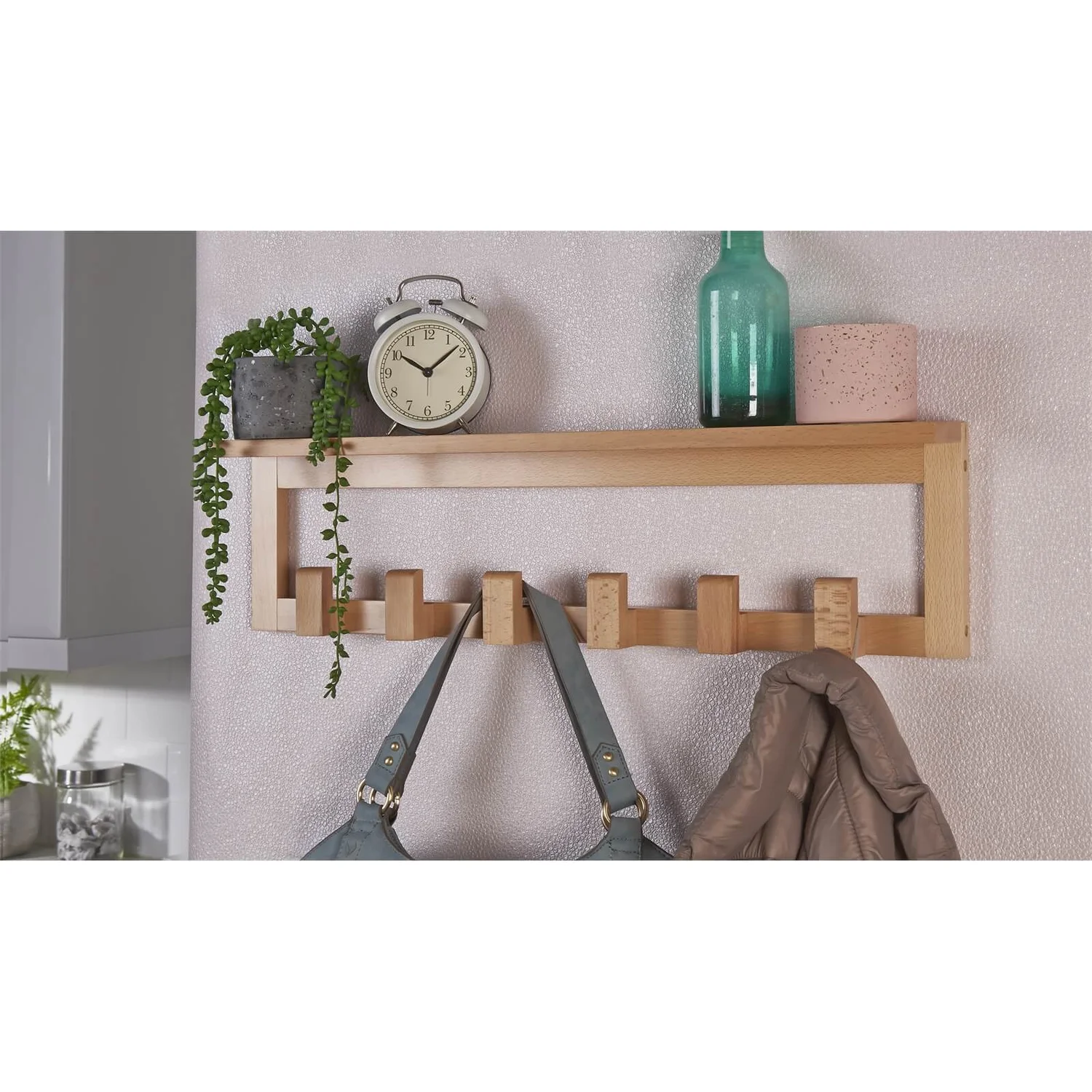 6 Beech Hook Shelf Combo - Image 2