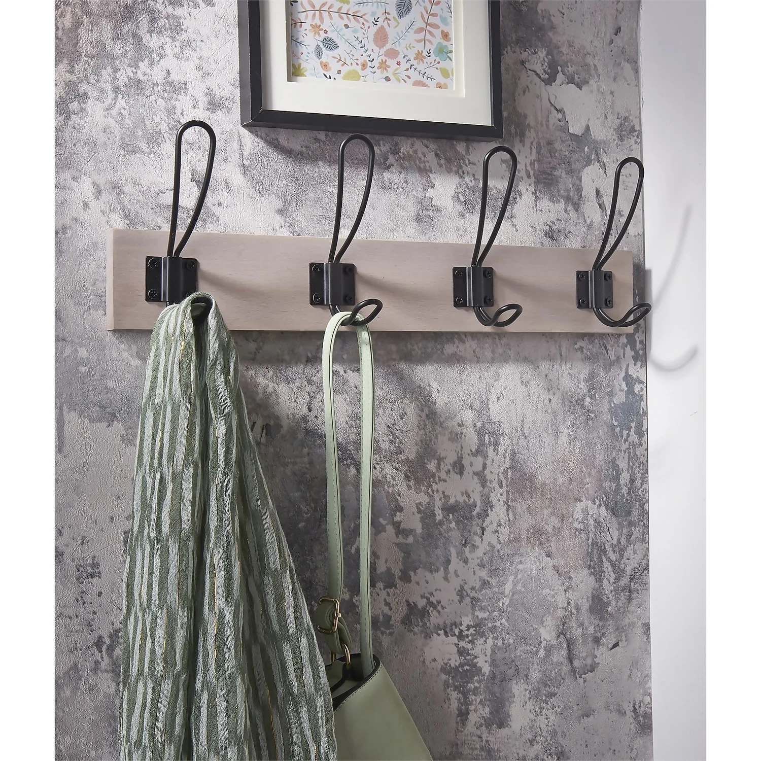 4 Black Wire Hook On Light Grey Ash Board - Image 2