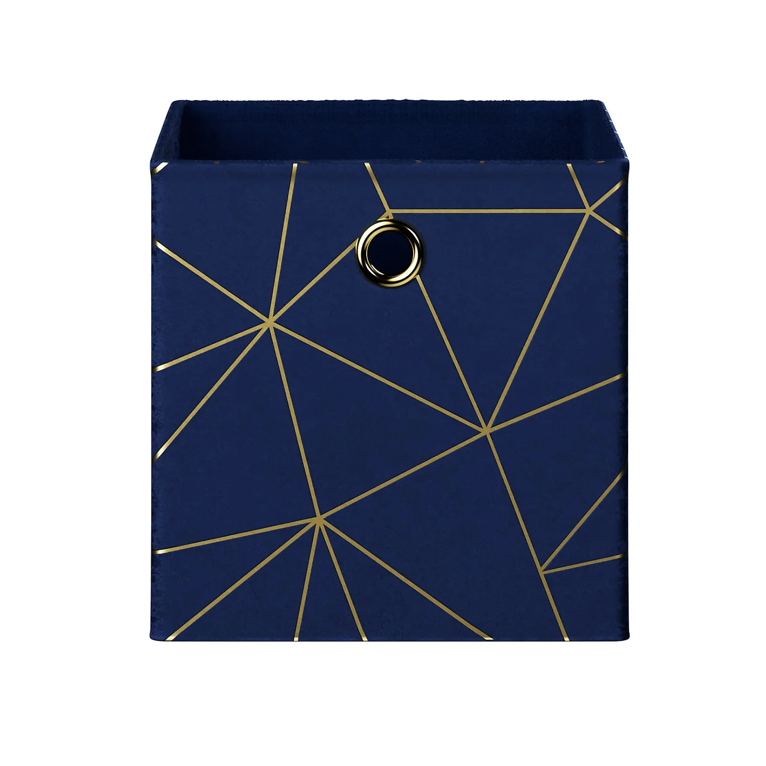 Clever Cube Velvet Geometric Insert - Navy & Gold - Image 4