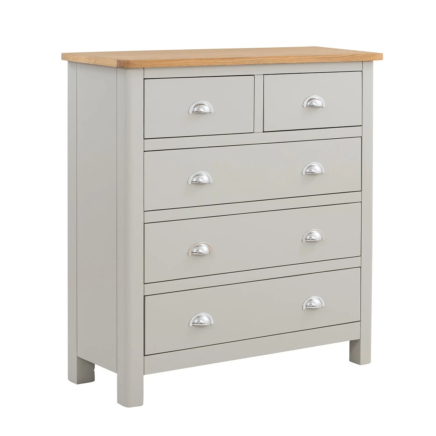 Norbury 5 Drawer Chest - Grey
