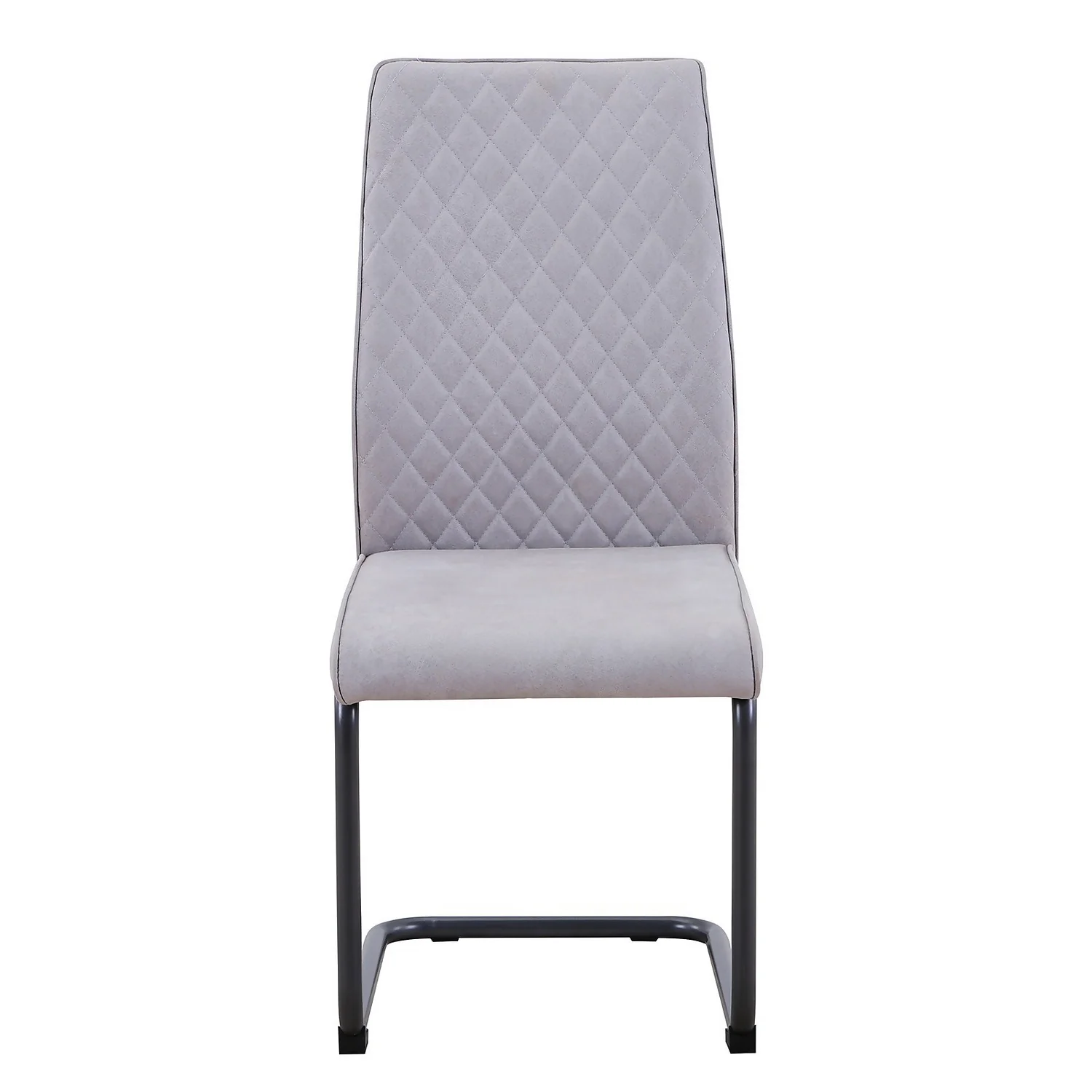Skelby Cantilever Dining Chairs - Set Of 2 - Silver Grey - Image 4