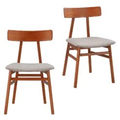 Baxter Oak Dining Chairs - Set Of 2