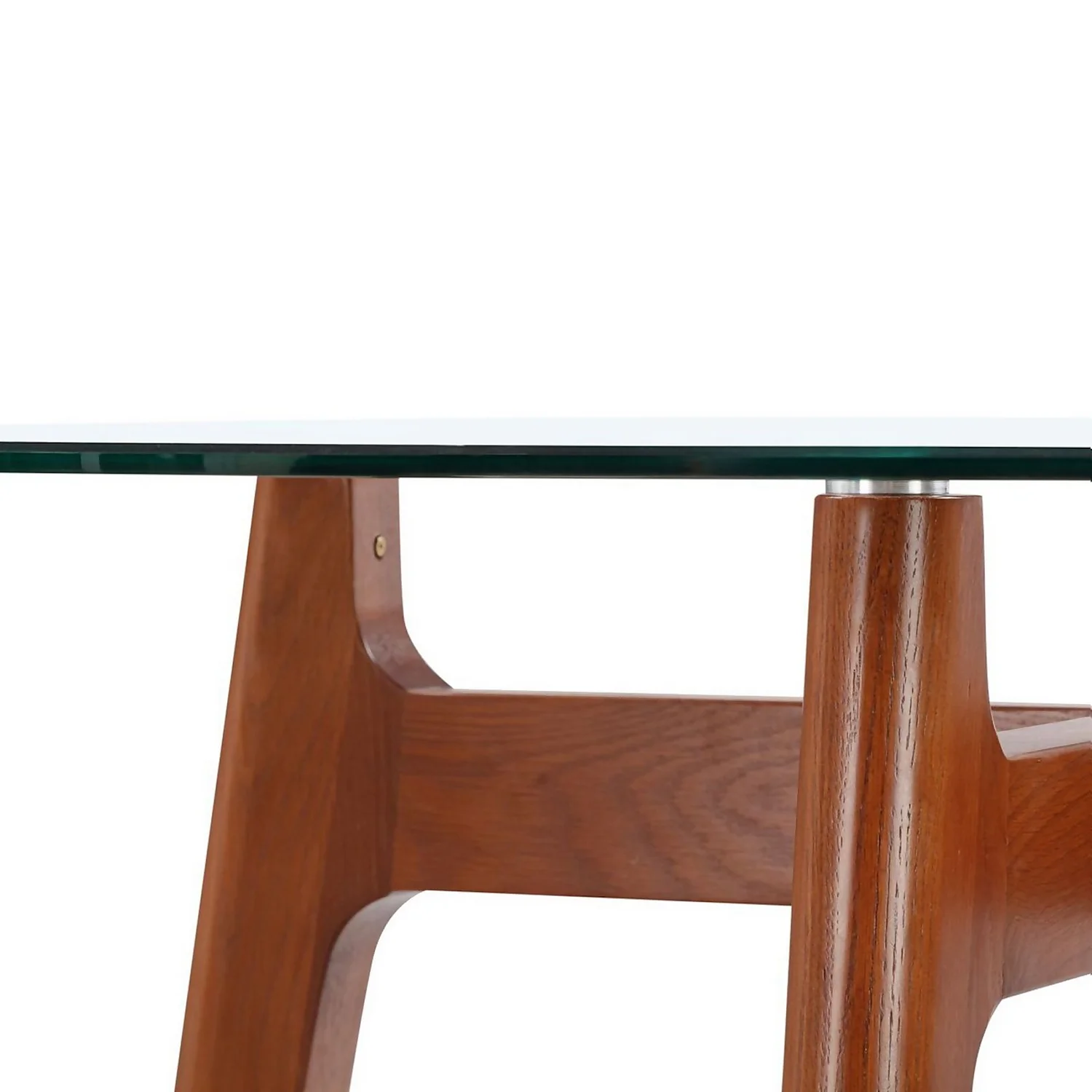 Baxter Glass & Oak Round Dining Table - Image 6