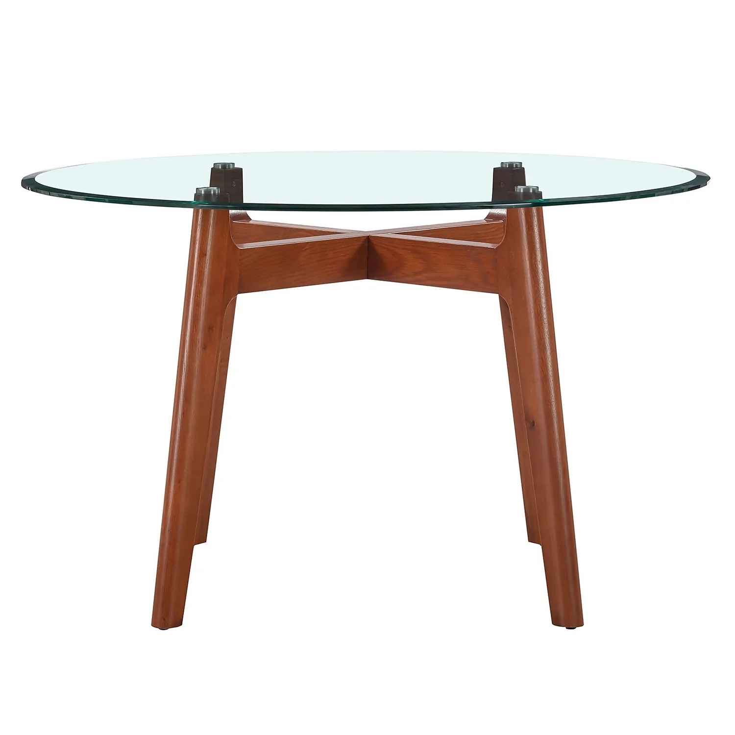 Baxter Glass & Oak Round Dining Table - Image 4