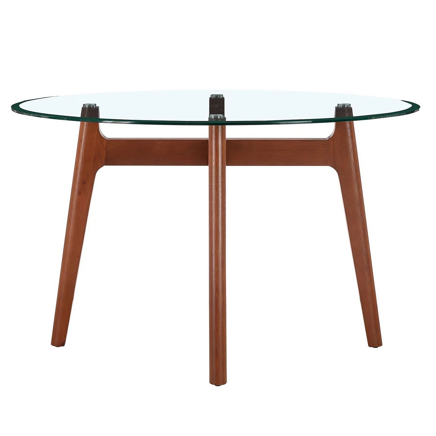 Baxter Glass & Oak Round Dining Table - Image 3