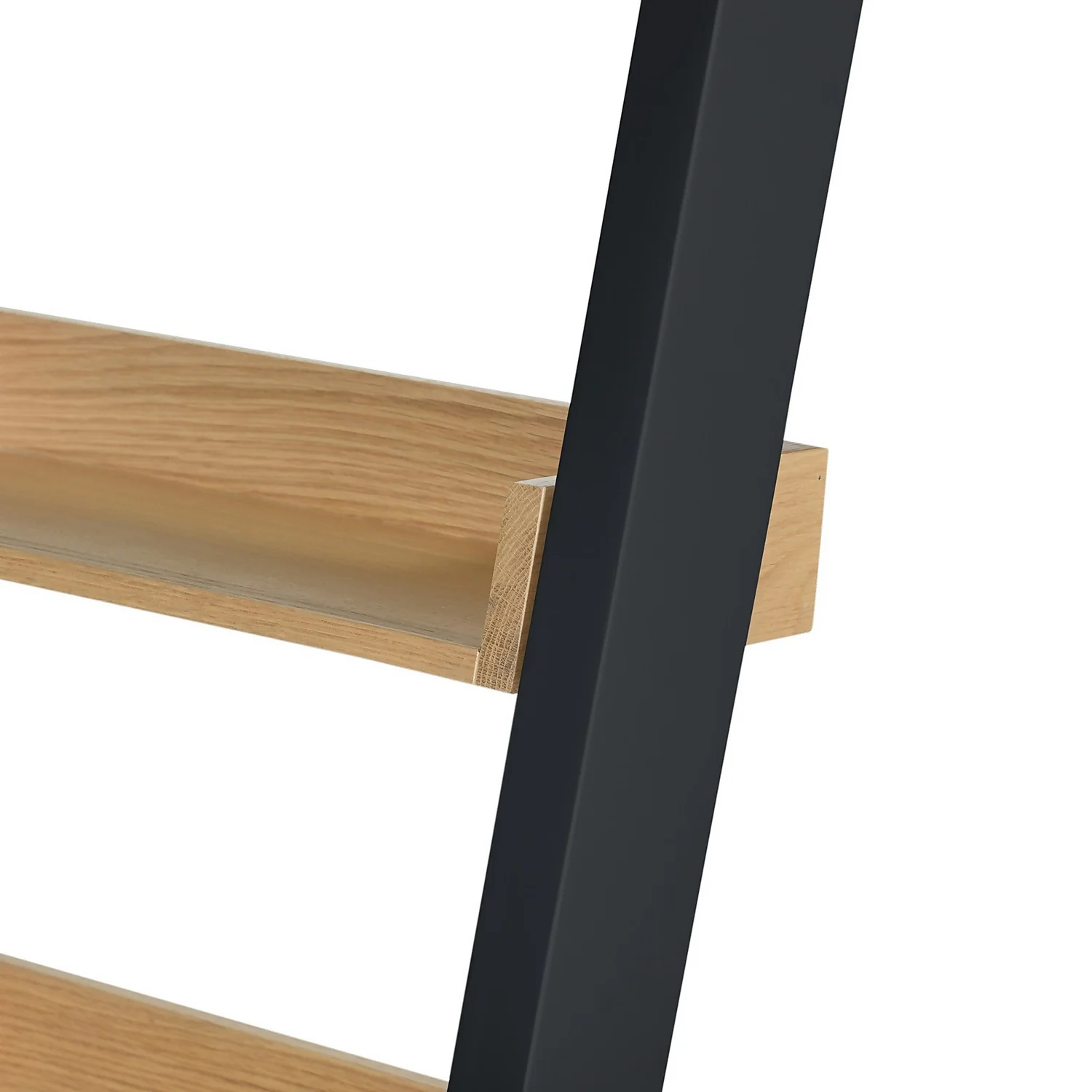 Ashstead Ladder Shelf - Oak & Charcoal - Image 5
