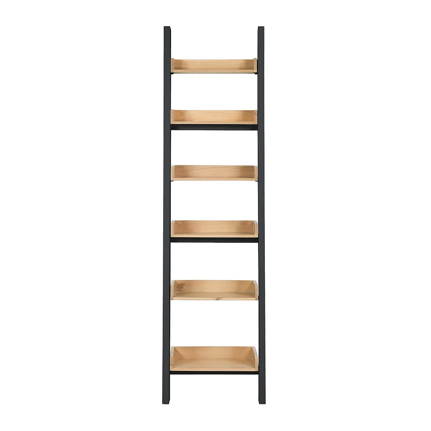 Ashstead Ladder Shelf - Oak & Charcoal - Image 3