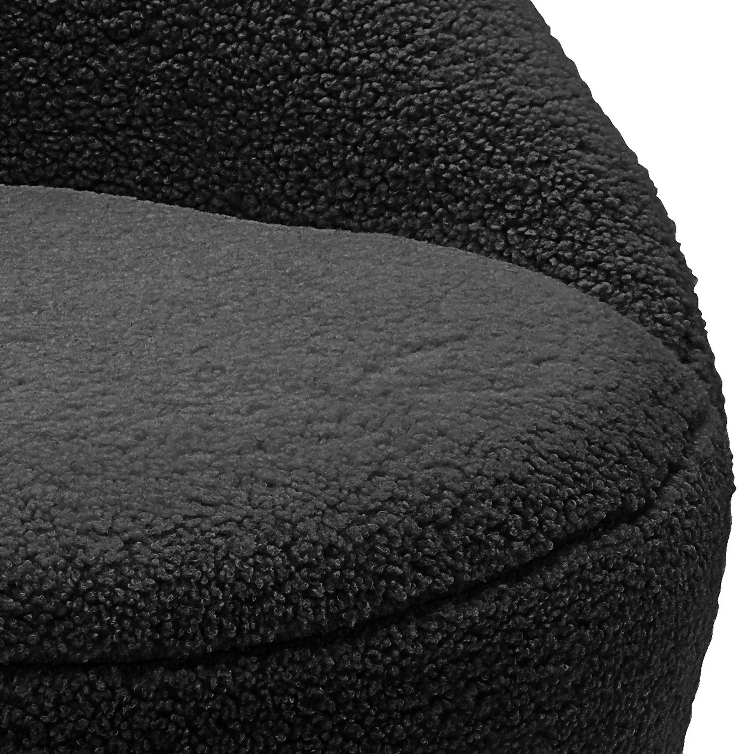 Bernie Boucle Chunky Tub Chair - Black - Image 7