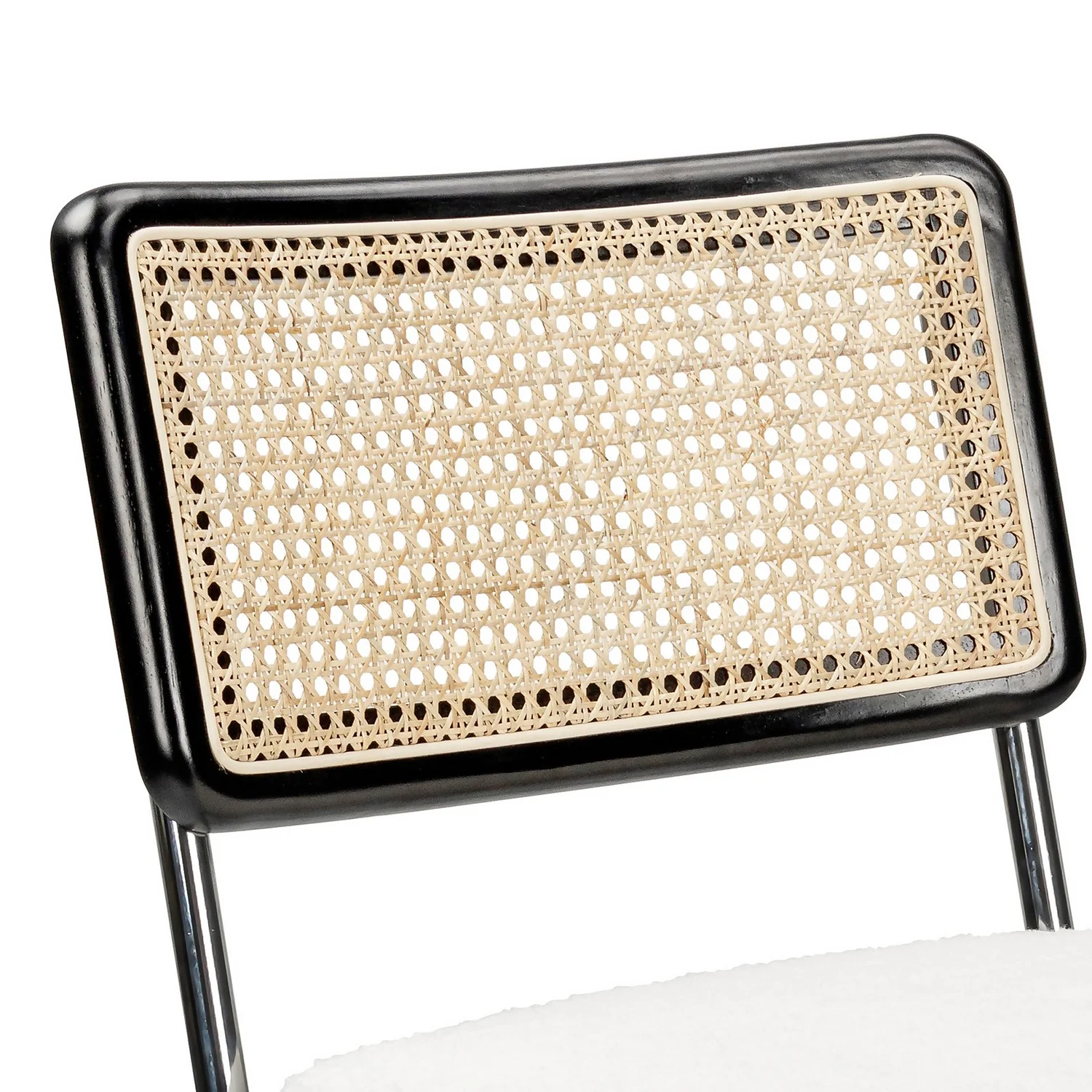 Rory Rattan Back Dining Chair - Set Of 2 - Cream - Image 5