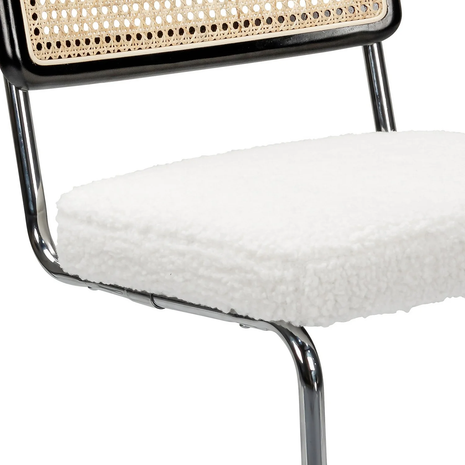 Rory Rattan Back Dining Chair - Set Of 2 - Cream - Image 6