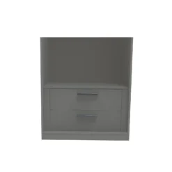 House Beautiful Internal Built-In Two Drawer Unit For Double Wardrobe - Grey
