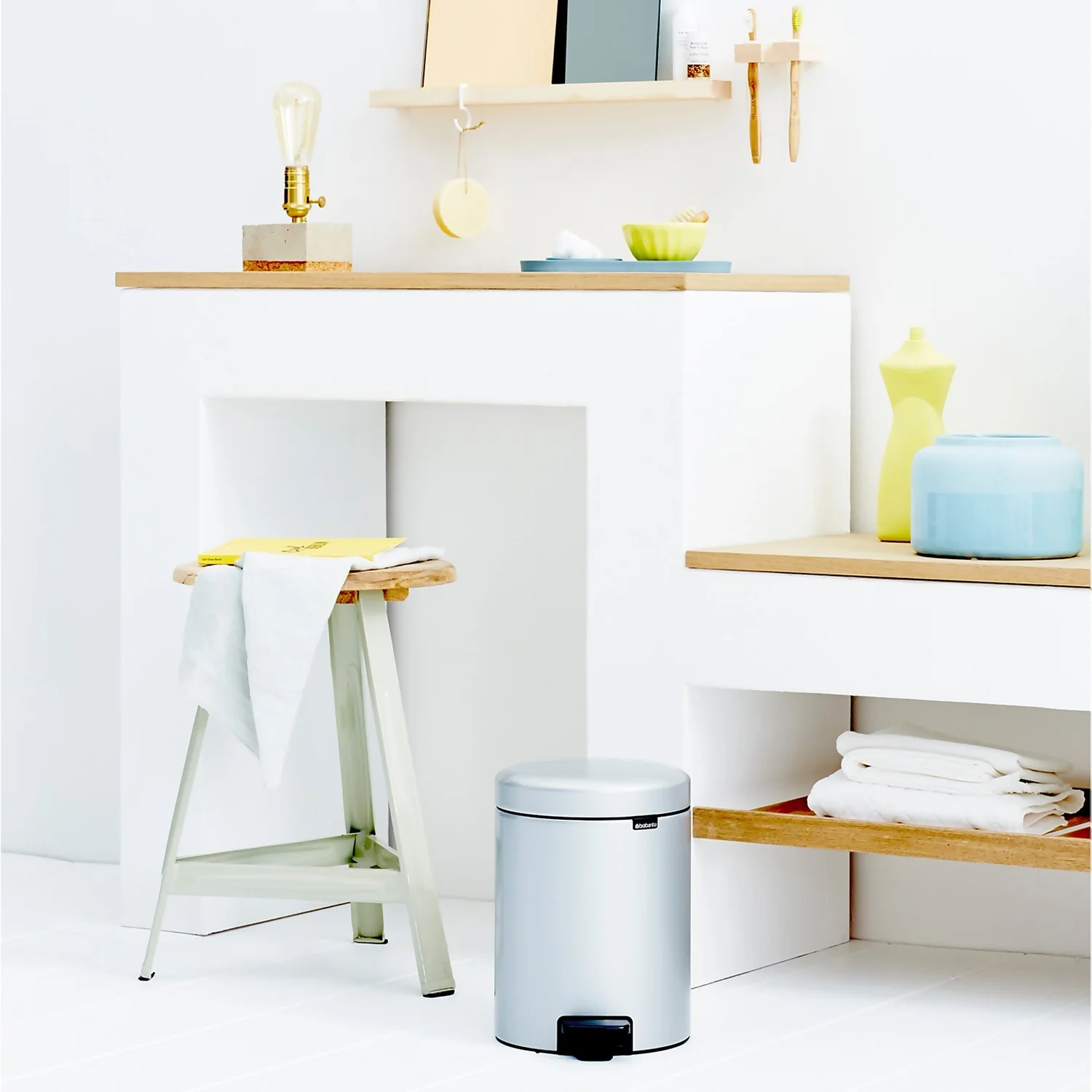 Brabantia NewIcon Pedal Bin - 5L - Metallic Grey - Image 2