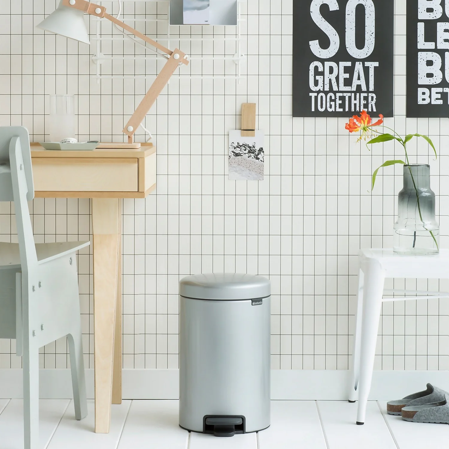 Brabantia NewIcon Pedal Bin - 12L Metallic Grey - Image 2