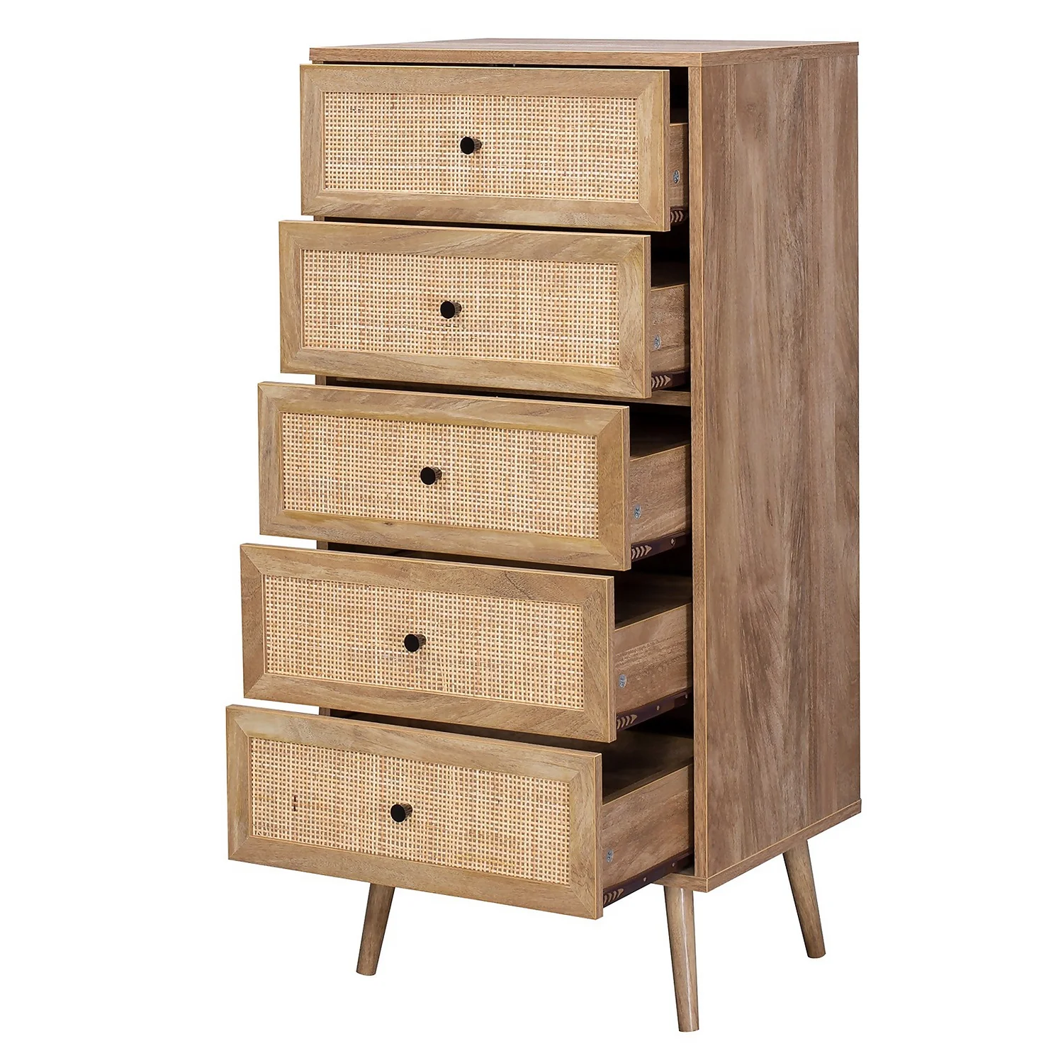 Kubu Rattan 5 Drawer Tallboy - Image 3