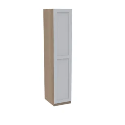 House Beautiful Realm Single Wardrobe, Oak Effect Carcass - White Shaker Door (W) 450mm X (H) 2196mm