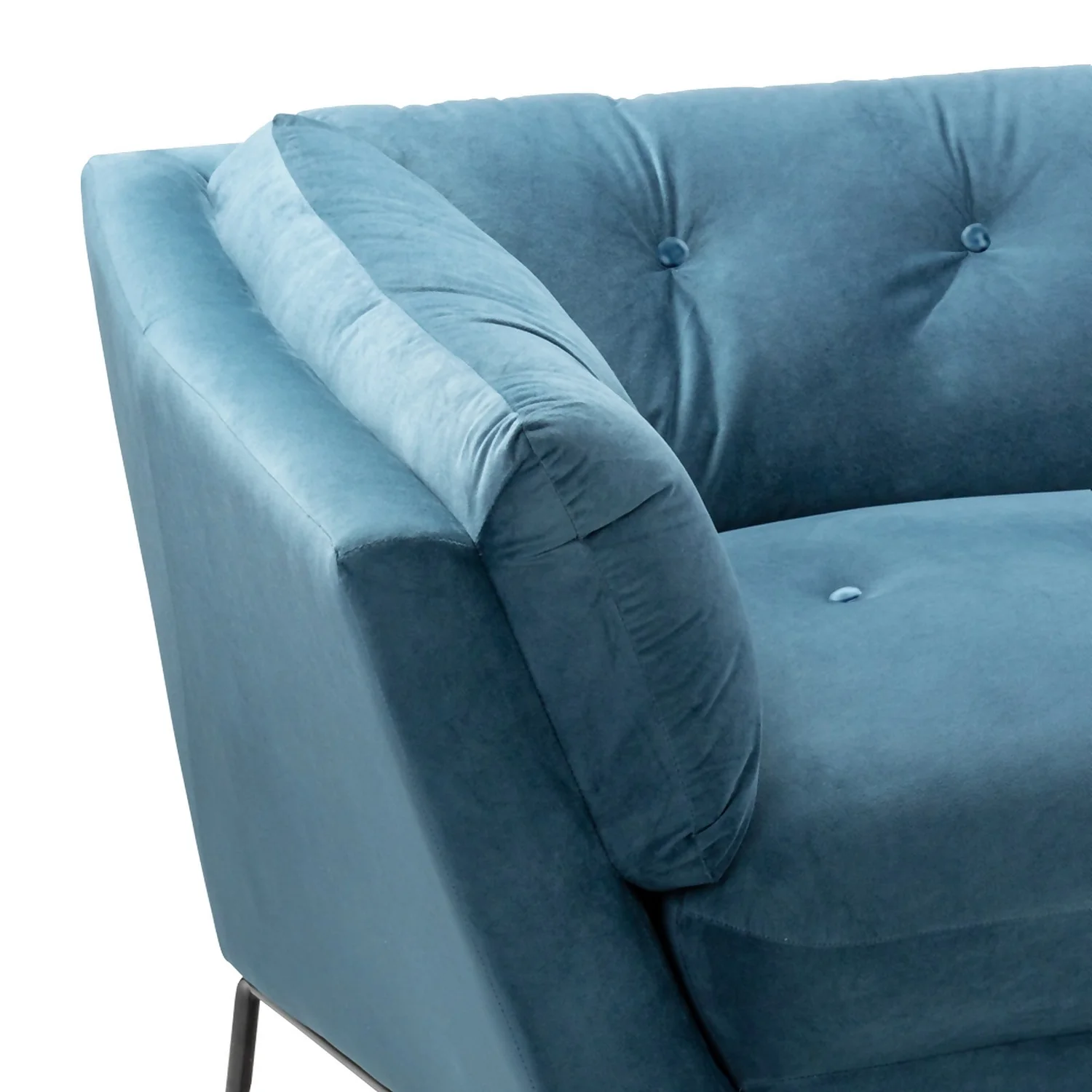 The Snuggler Button Chair - Aegean Blue - Image 4