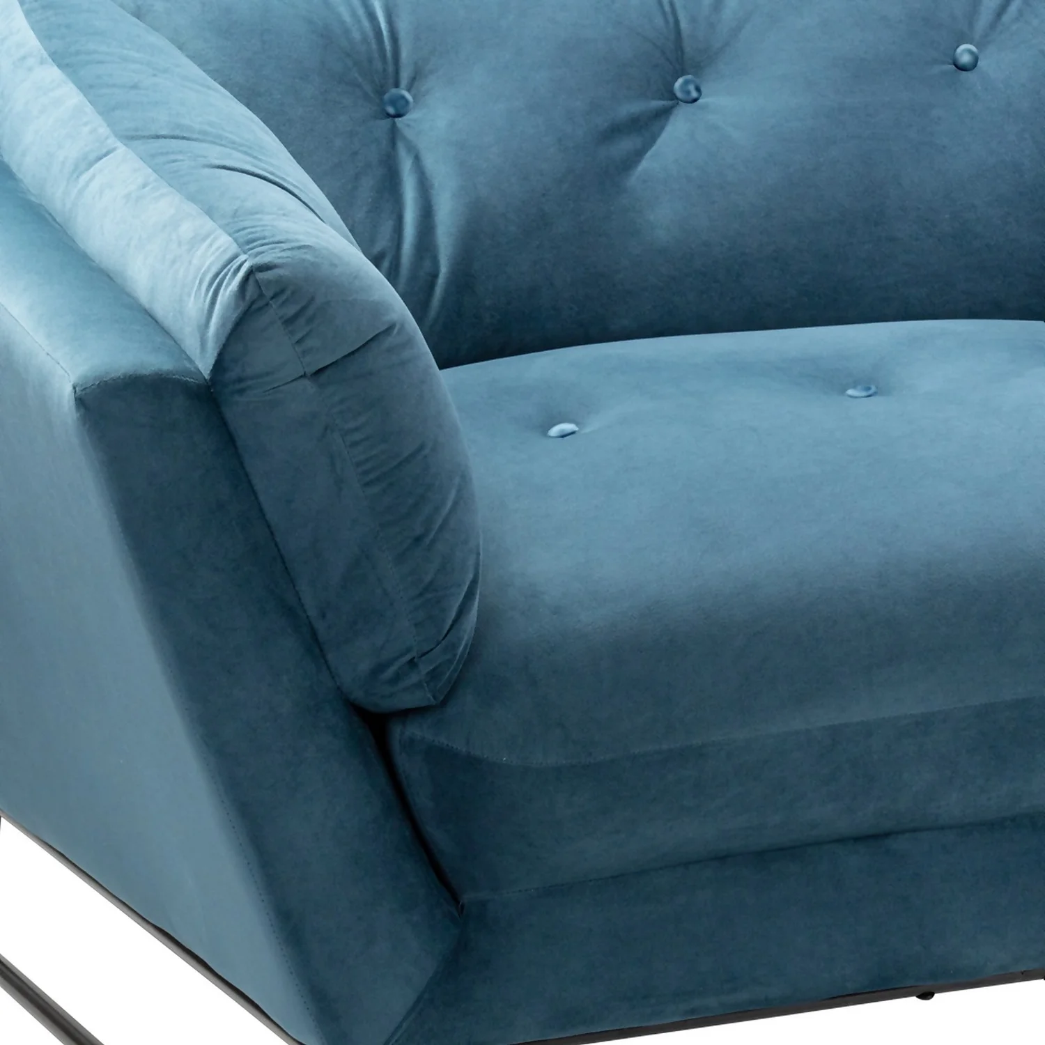 The Snuggler Button Chair - Aegean Blue - Image 5