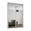 Shaker 2 Door Sliding Wardrobe Kit Mirror With Dove Grey Frame (W)1449 X (H)2260mm